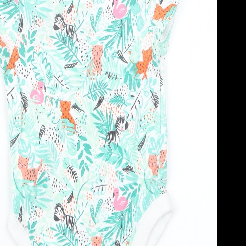 George Girls Green Geometric  Babygrow One-Piece Size 9-12 Months