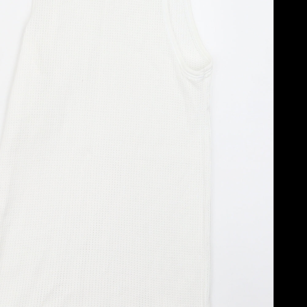 Womens UK Size S Marks and Spencer White Basic T-Shirt