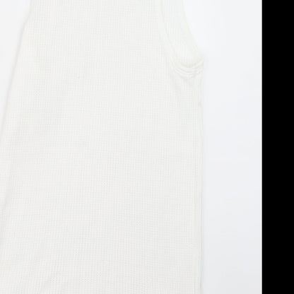 Womens UK Size S Marks and Spencer White Basic T-Shirt