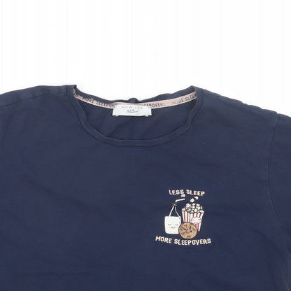 New Look Girls Blue Geometric  Top Pyjama Top Size M