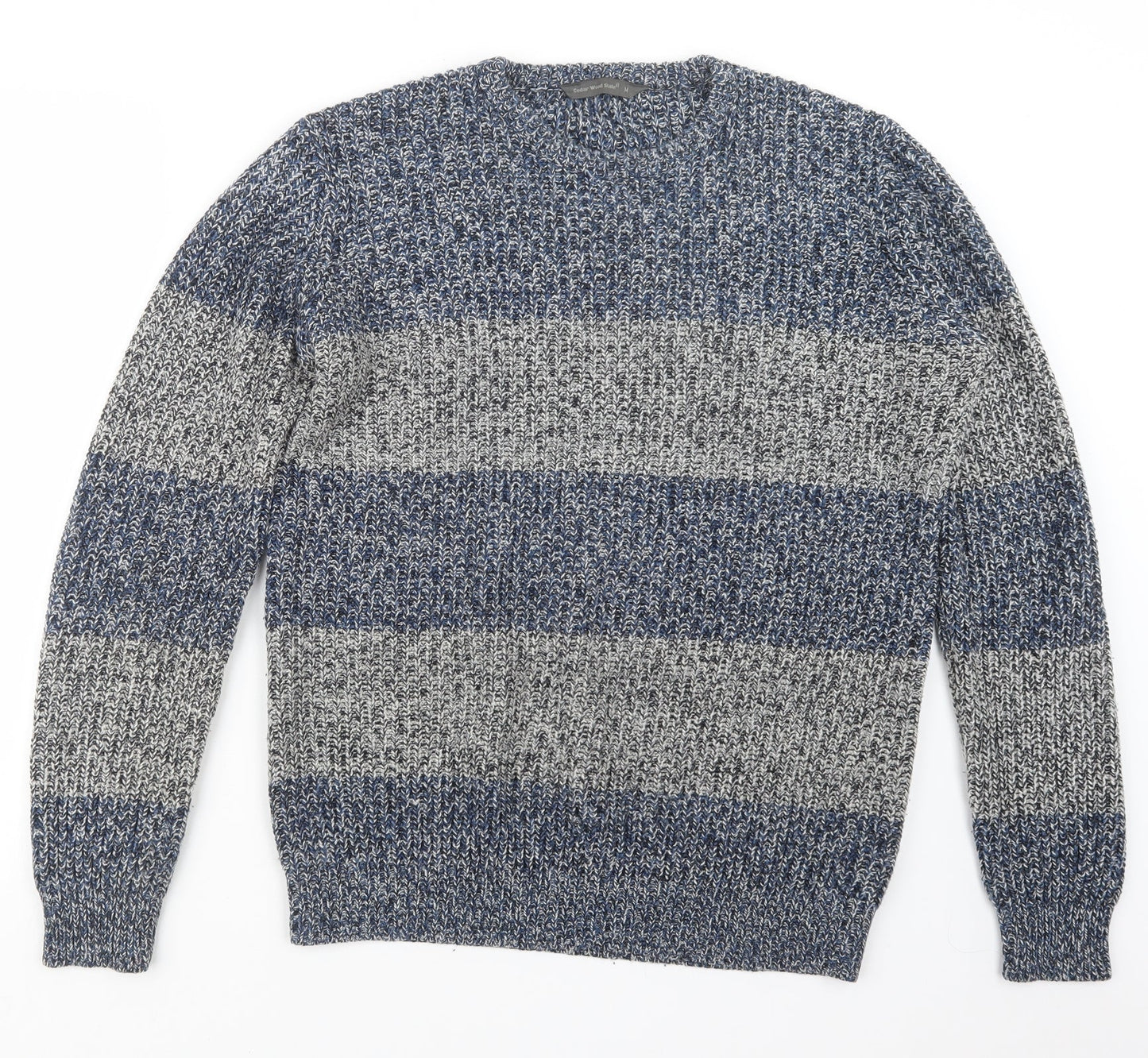 Cedar Wood State Mens Blue  Knit Pullover Jumper Size M