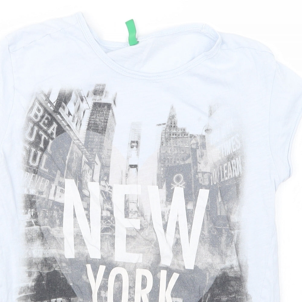 United Colors of Benetton Boys Blue   Basic T-Shirt Size 8-9 Years