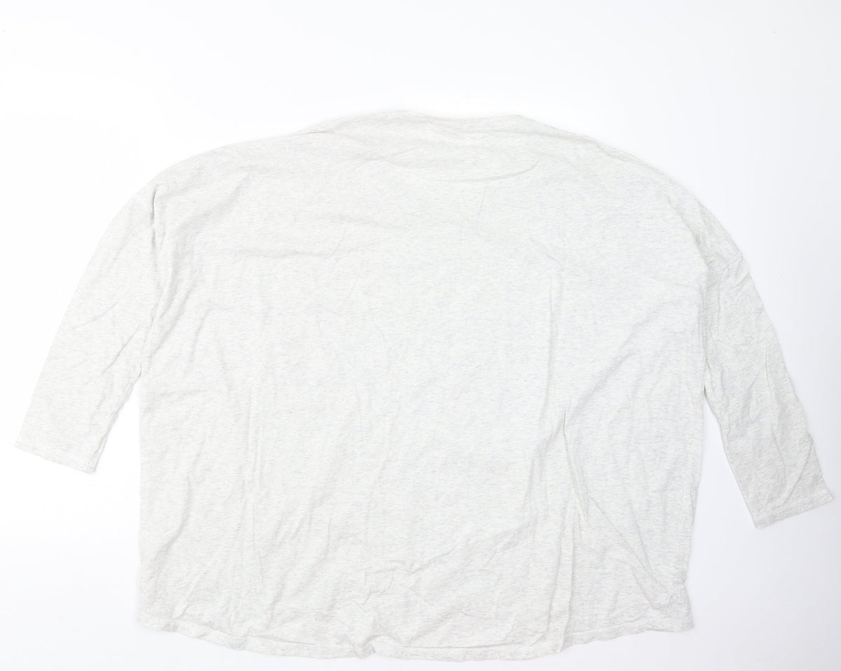 Back view of thought women’s grey geometric top pyjama top, size S