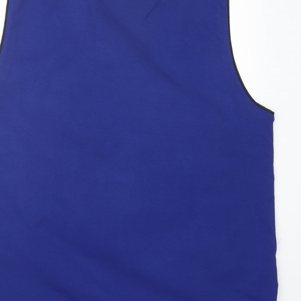 Womens UK Size L Mango Blue Basic Blouse