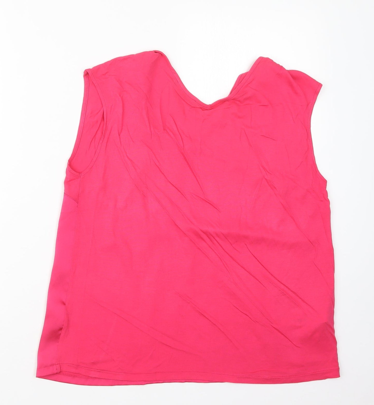 Womens UK Size L Mango Pink Basic Blouse