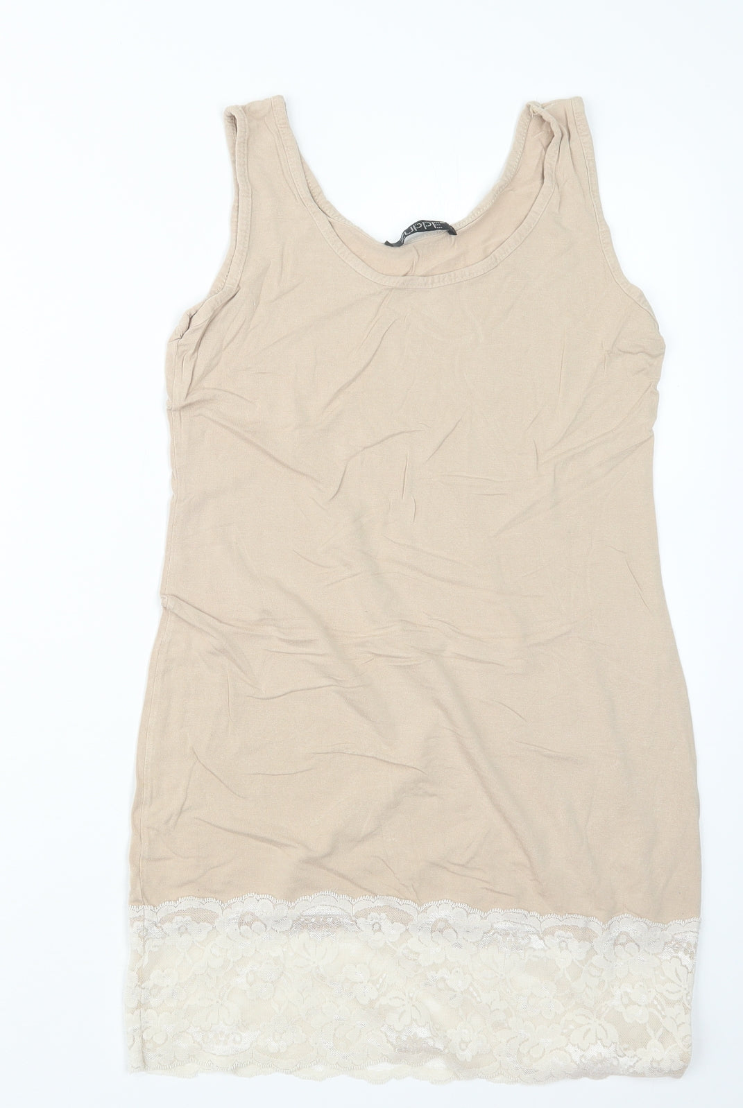 ZUPPE Womens Beige   Basic T-Shirt Size 10