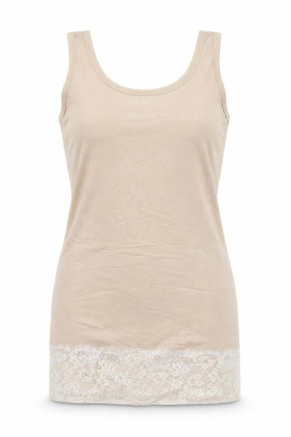 Front view of ZUPPE women’s beige basic t-shirt, size UK 10
