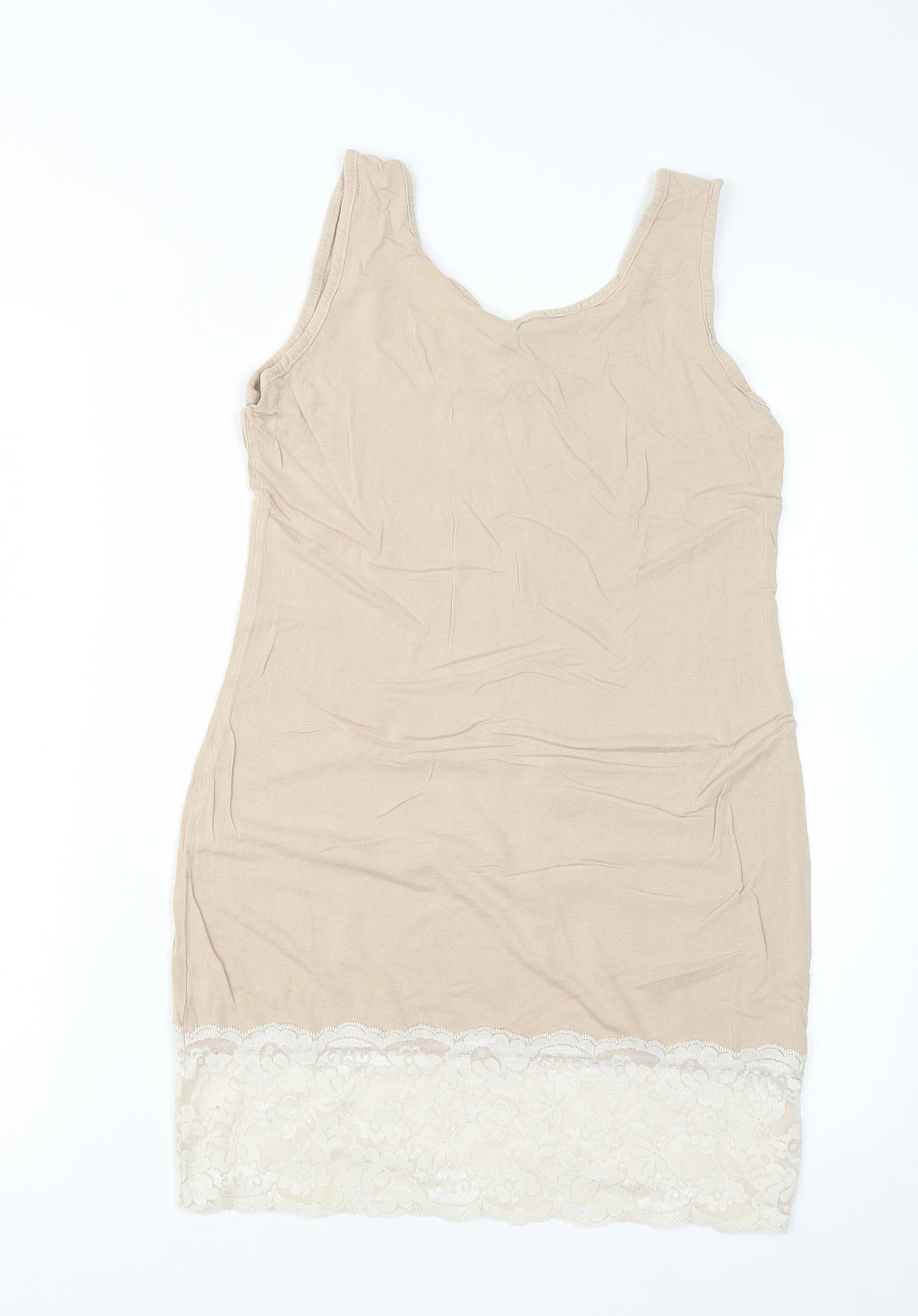 ZUPPE Womens Beige   Basic T-Shirt Size 10