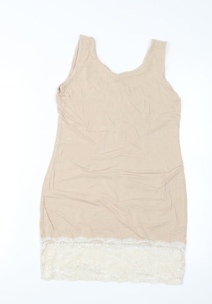 ZUPPE Womens Beige   Basic T-Shirt Size 10