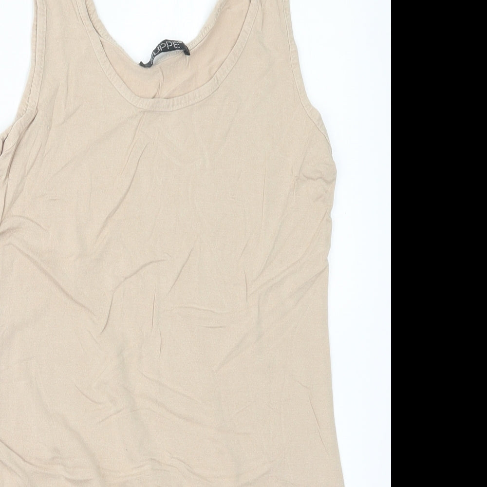ZUPPE Womens Beige   Basic T-Shirt Size 10