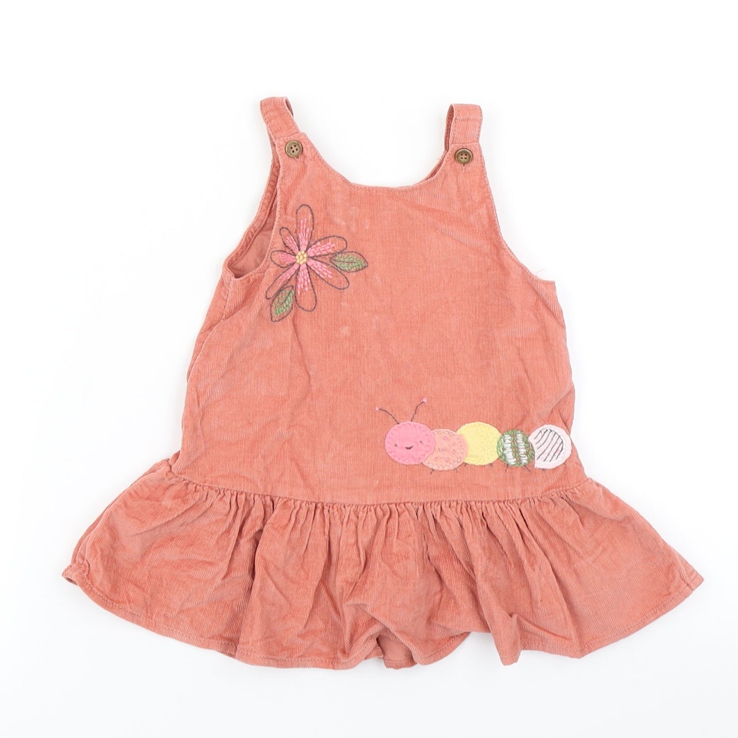 NEXT Girls Brown   Pinafore/Dungaree Dress  Size 6-9 Months