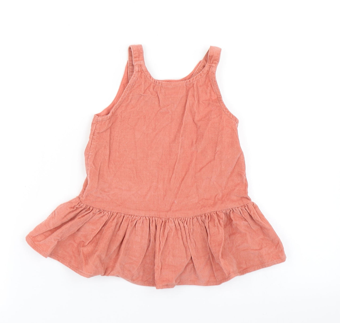 NEXT Girls Brown   Pinafore/Dungaree Dress  Size 6-9 Months