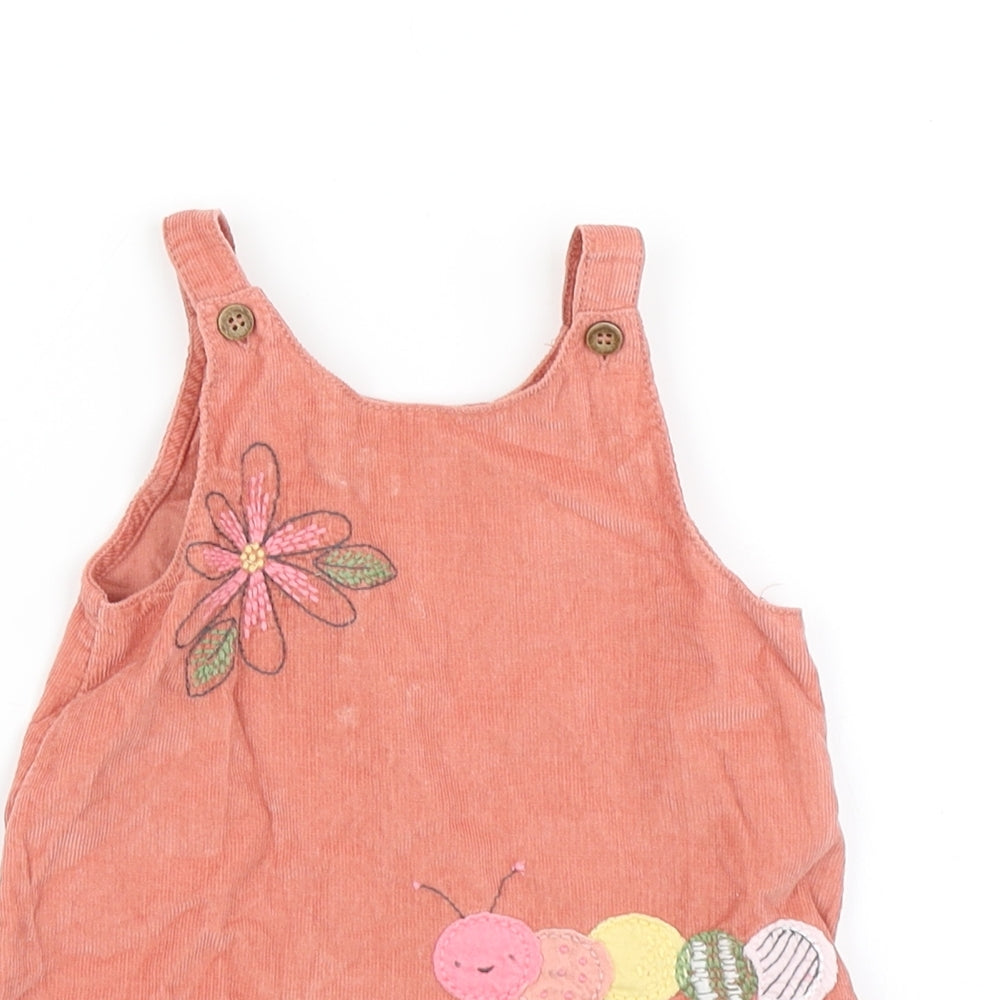 NEXT Girls Brown   Pinafore/Dungaree Dress  Size 6-9 Months