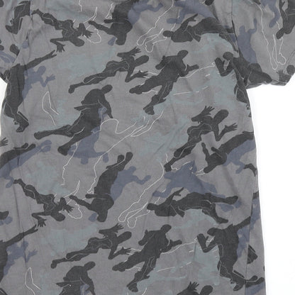 Pep & Co Boys Grey Camouflage  Basic T-Shirt Size S  - Fortnite