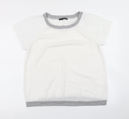 Womens UK Size 14 Atmosphere Ivory Basic Blouse