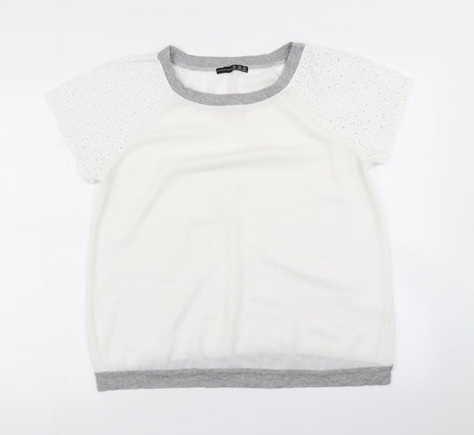 Womens UK Size 14 Atmosphere Ivory Basic Blouse