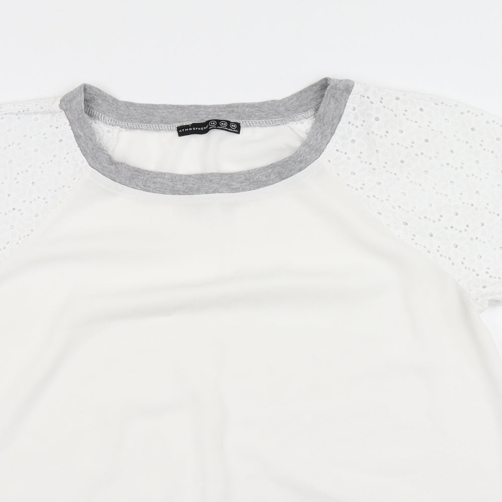 Womens UK Size 14 Atmosphere Ivory Basic Blouse