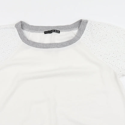 Womens UK Size 14 Atmosphere Ivory Basic Blouse