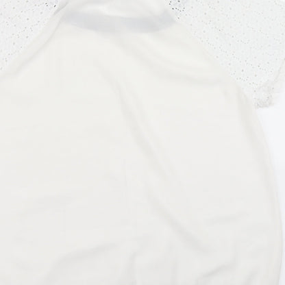 Womens UK Size 14 Atmosphere Ivory Basic Blouse