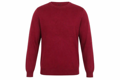Front view of tichlanz men’s red jumper, size XL