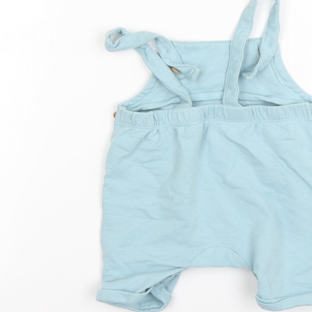 Matalan Baby Blue Geometric  Dungaree One-Piece Size 3-6 Months
