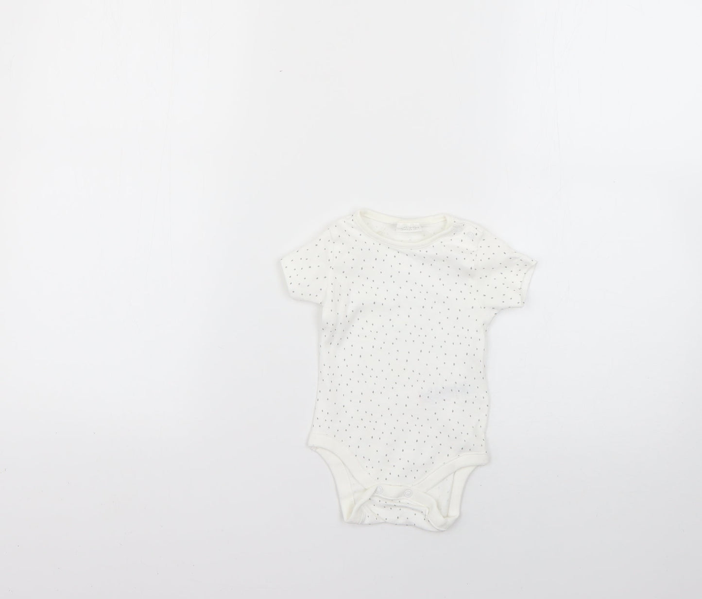 NEXT Baby White Polka Dot  Babygrow One-Piece Size 0-3 Months