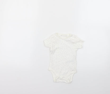NEXT Baby White Polka Dot  Babygrow One-Piece Size 0-3 Months