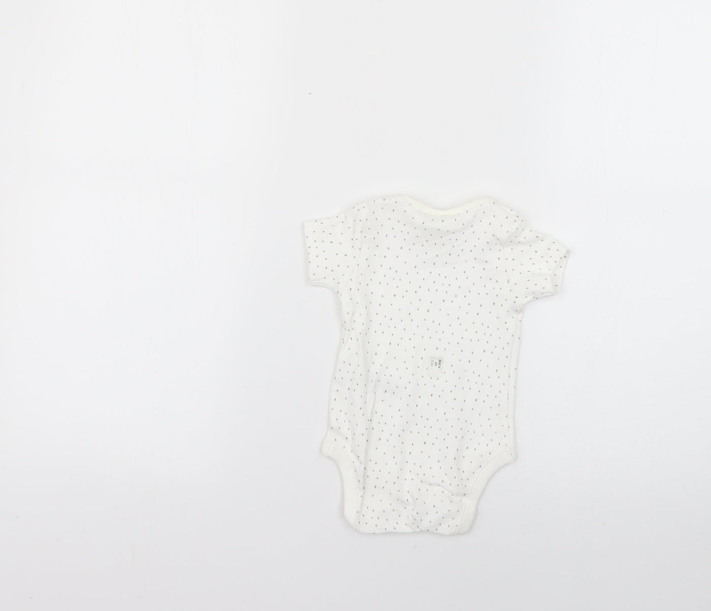 NEXT Baby White Polka Dot  Babygrow One-Piece Size 0-3 Months