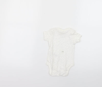 NEXT Baby White Polka Dot  Babygrow One-Piece Size 0-3 Months
