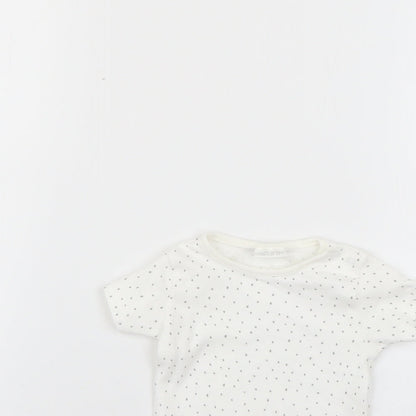 NEXT Baby White Polka Dot  Babygrow One-Piece Size 0-3 Months