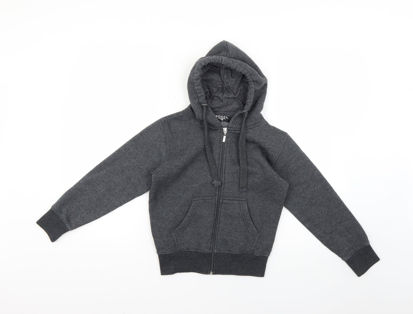 boogy london Boys Grey   Full Zip Hoodie Size 7-8 Years