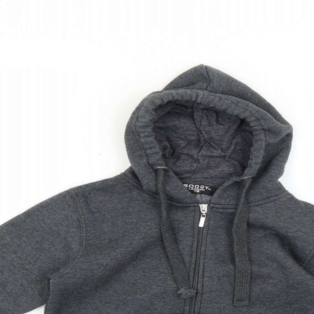boogy london Boys Grey   Full Zip Hoodie Size 7-8 Years