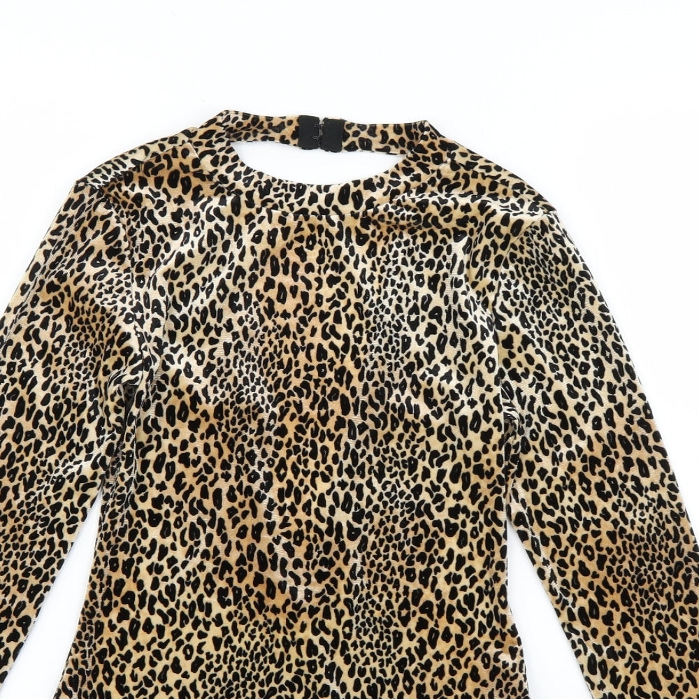 Womens UK Size  H&M Brown Basic Blouse