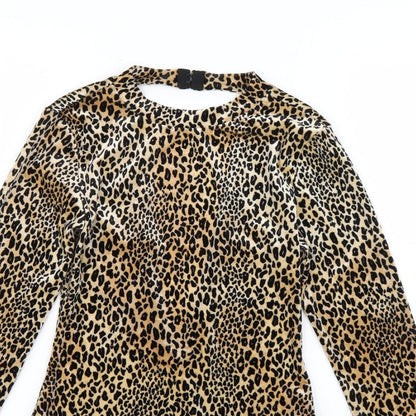 Womens UK Size  H&M Brown Basic Blouse