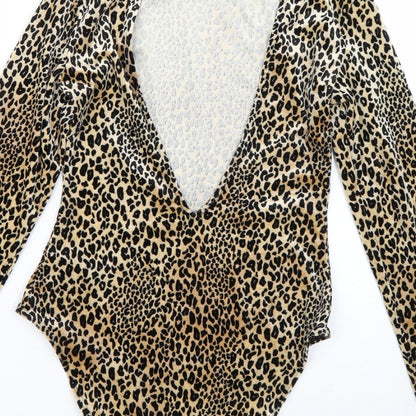 Womens UK Size  H&M Brown Basic Blouse