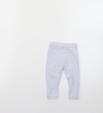 F&F Baby Blue Striped  Cropped Leggings Size 6-9 Months