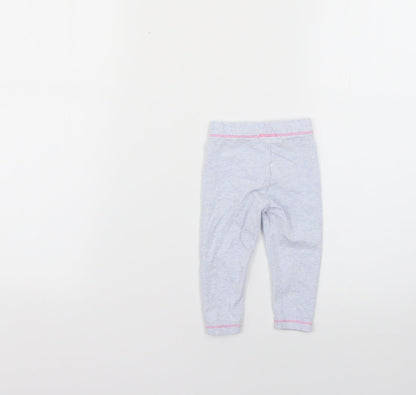 F&F Baby Blue Striped  Cropped Leggings Size 6-9 Months