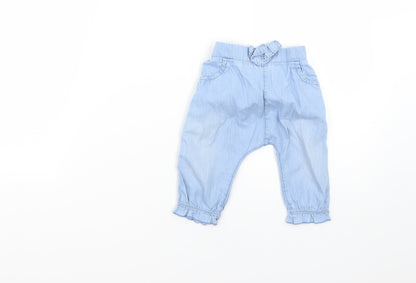 F&F Baby Blue   Cropped Trousers Size 3-6 Months
