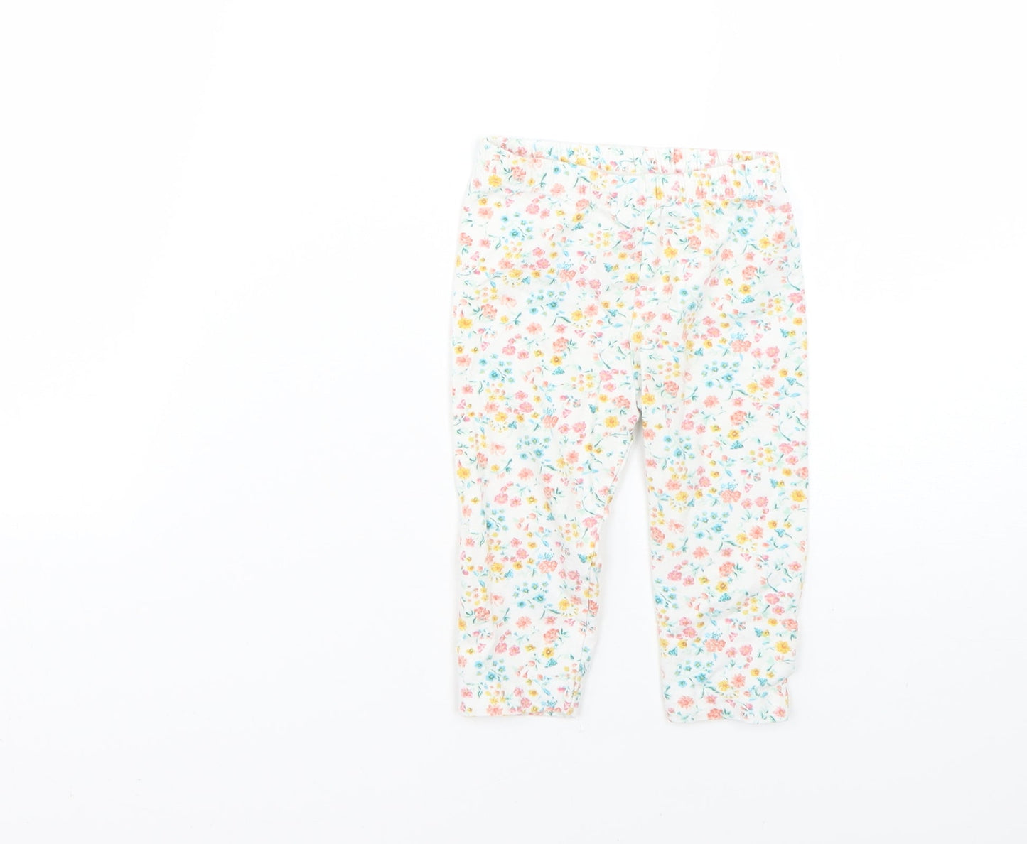 numeg Baby Multicoloured Floral  Cropped Leggings Size 6-9 Months