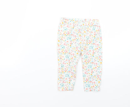 numeg Baby Multicoloured Floral  Cropped Leggings Size 6-9 Months