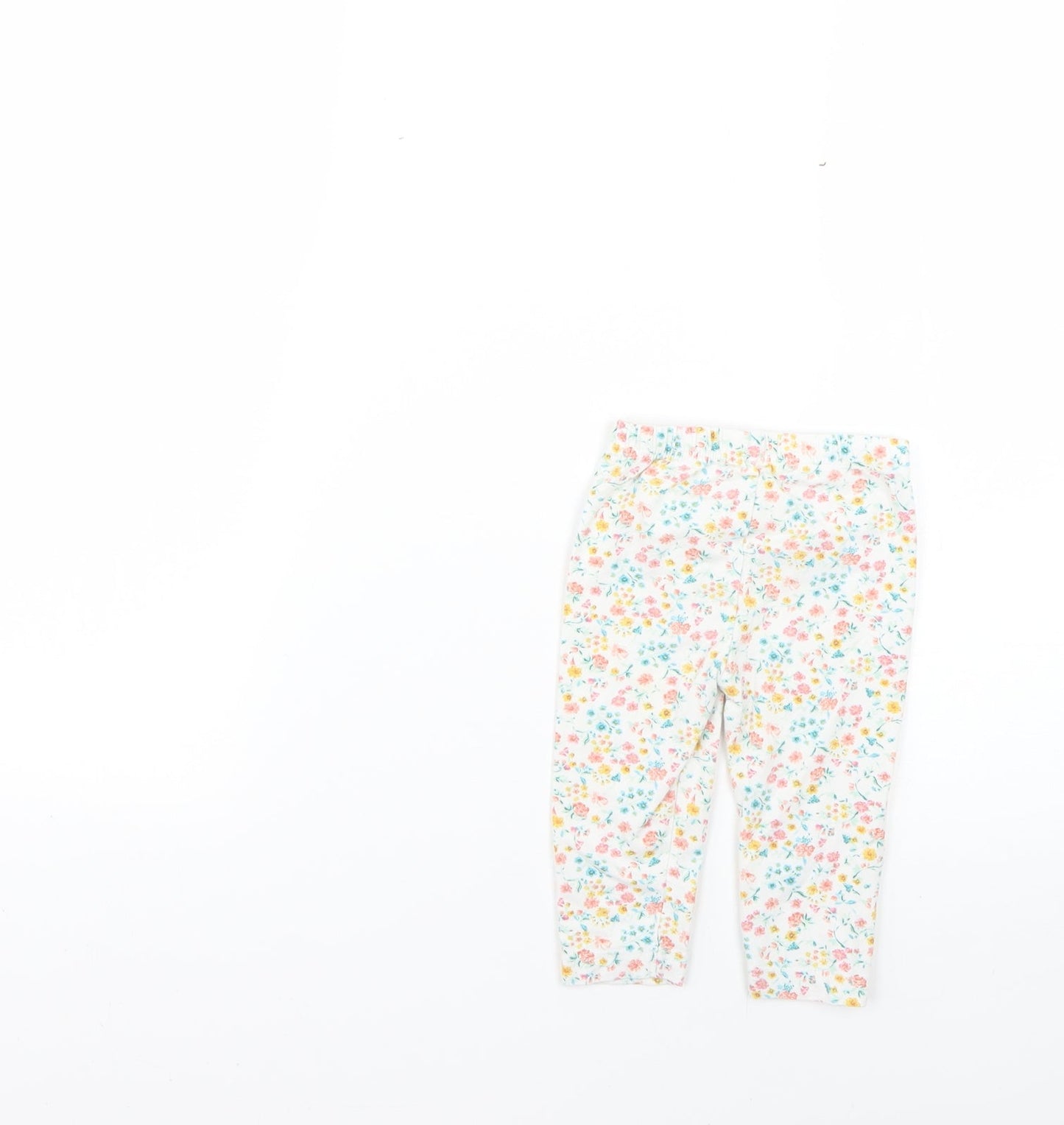 numeg Baby Multicoloured Floral  Cropped Leggings Size 6-9 Months