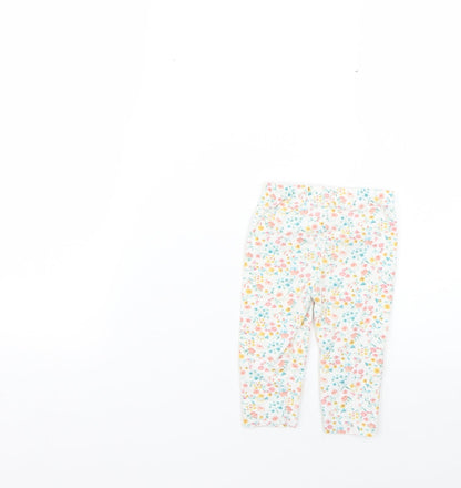 numeg Baby Multicoloured Floral  Cropped Leggings Size 6-9 Months