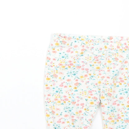 numeg Baby Multicoloured Floral  Cropped Leggings Size 6-9 Months