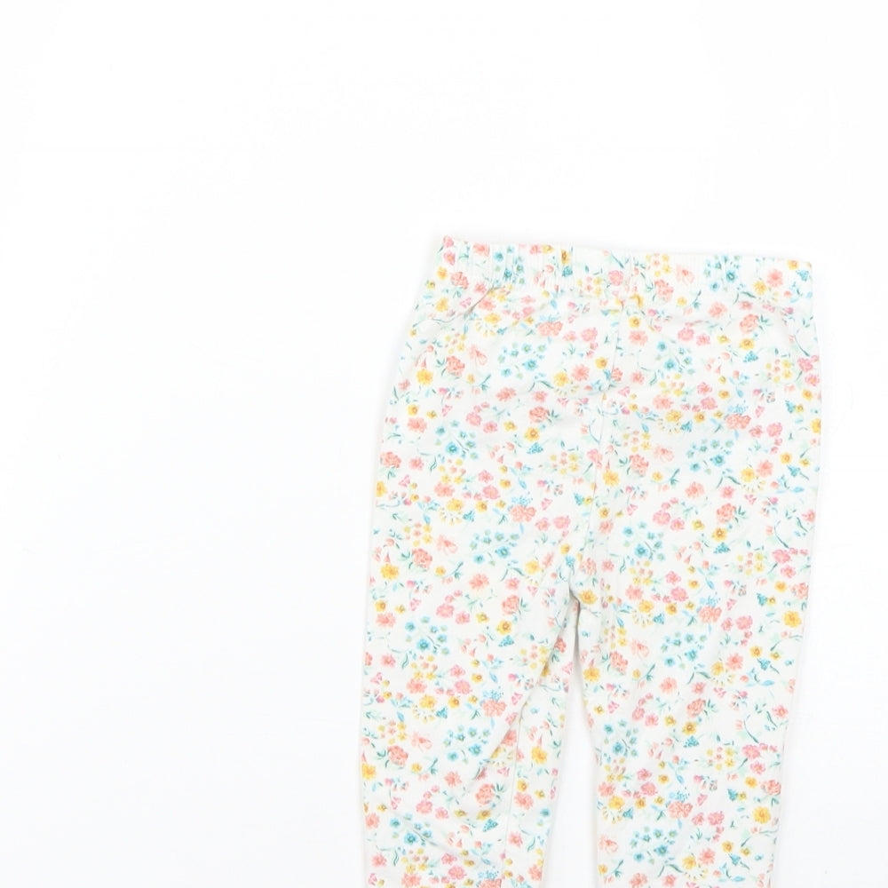 numeg Baby Multicoloured Floral  Cropped Leggings Size 6-9 Months