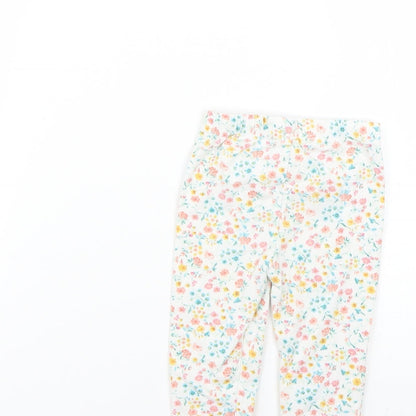 numeg Baby Multicoloured Floral  Cropped Leggings Size 6-9 Months