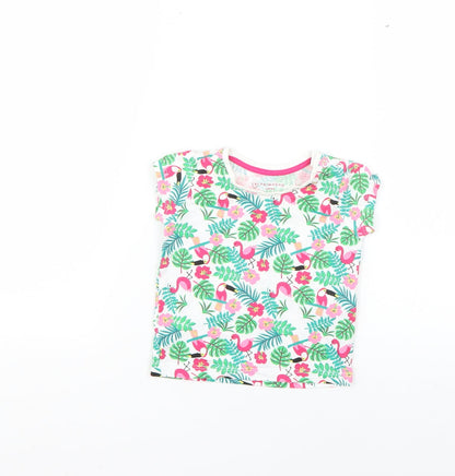 Additional front view of Primark Baby Multicoloured Floral Basic T-Shirt, size 6-9, Months