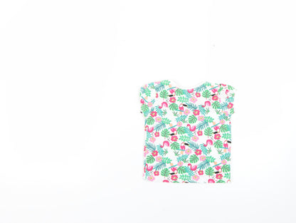 Back view of Primark Baby Multicoloured Floral Basic T-Shirt, size 6-9, Months