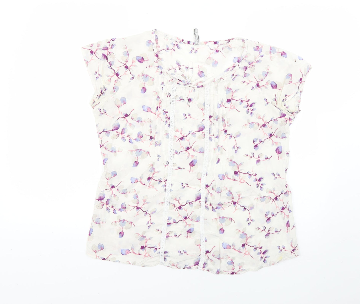 Womens UK Size M Lee Cooper White Basic Blouse