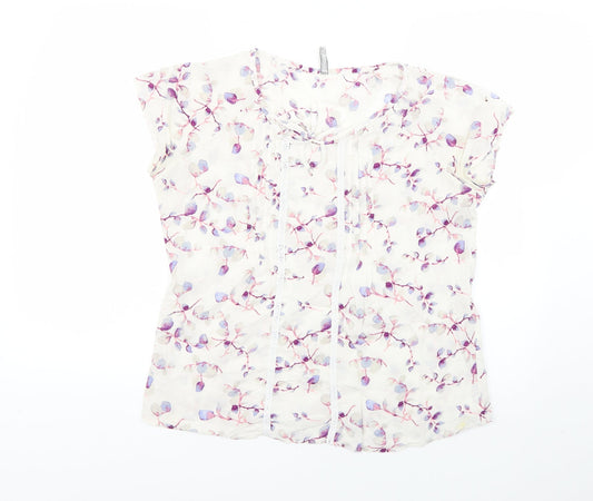 Womens UK Size M Lee Cooper White Basic Blouse