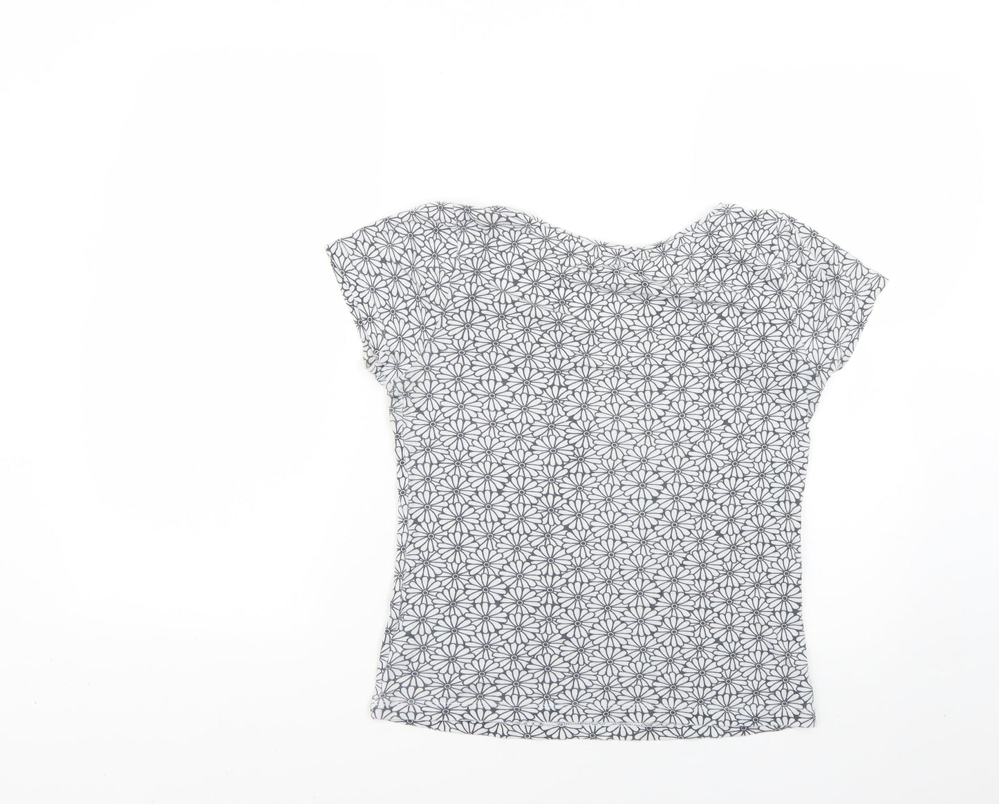 Womens UK Size 10 Debenhams Grey Basic T-Shirt